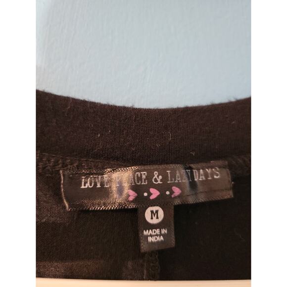 Love Peace & Lazy Days Womens Moon Phases T Shirt Size M - Picture 4 of 6